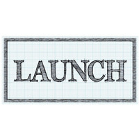 Sketched Words - Launch-Paper Art-74"x38"