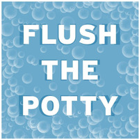 Bathroom Signs - Bubbles - Flush the Potty-Paper Art-38&quotx38"