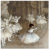 Degas Dancers Collage 2-Paper Art-32"x32"