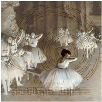 Degas Dancers Collage 2-Paper Art-38"x38"