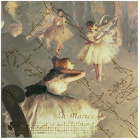 Degas Dancers Collage 4-Paper Art-26"x26"