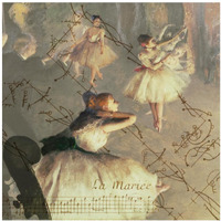 Degas Dancers Collage 4-Paper Art-38"x38"