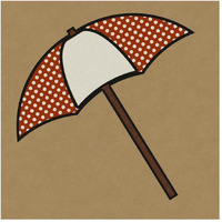 Summer Fun: Umbrella-Paper Art-20"x20"