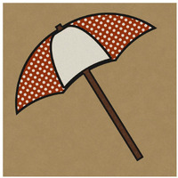 Summer Fun: Umbrella-Paper Art-32"x32"