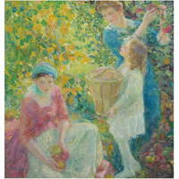 The Apple Gatherers, 1912-Paper Art-31"x32"