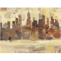 City Skyline at Dusk Crop -Paper Art-18"x14"