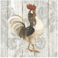 Farm Friend I on Barn Board -Paper Art-26"x26"