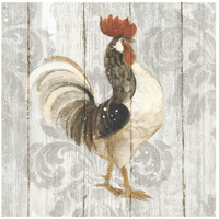 Farm Friend I on Barn Board -Paper Art-42"x42"