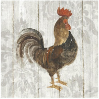 Farm Friend III on Barn Board -Paper Art-26"x26"