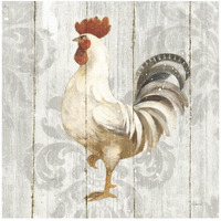 Farm Friend IV on Barn Board -Paper Art-26"x26"