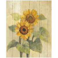 Summer Sunflowers I on Barn Board -Paper Art-24"x30"