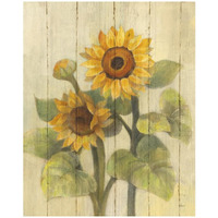 Summer Sunflowers II on Barn Board -Paper Art-24"x30"