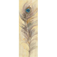 Blue Eyed Feathers III -Paper Art-14"x38"