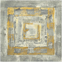 Gold Tapestry II Gold and White -Paper Art-32"x32"