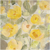 Poppy Garden I Yellow Flowers -Paper Art-32"x32"