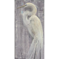 Coastal Egret II Legs -Paper Art-20"x38"