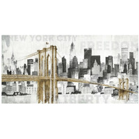 New York Skyline I -Paper Art-26"x14"