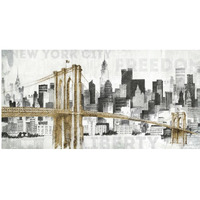 New York Skyline I -Paper Art-50"x26"