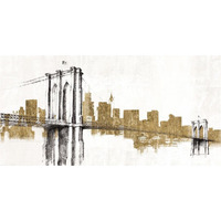 Skyline Crossing Gold -Paper Art-38"x20"