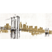 Skyline Crossing Gold -Paper Art-62"x32"