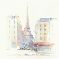 Paris Morning Crop -Paper Art-32&quotx32"