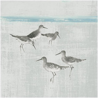 Sandpipers Square I Gray -Paper Art-20&quotx20"