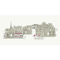 World Cafe V Paris II Pink -Paper Art-62&quotx32"