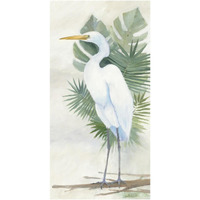 Standing Egret II Crop -Paper Art-32"x62"