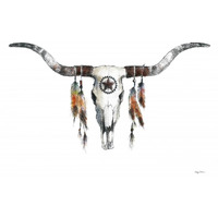 Longhorn -Paper Art-18"x14"