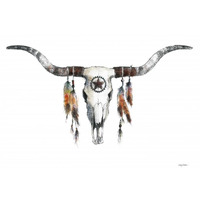 Longhorn -Paper Art-34"x26"