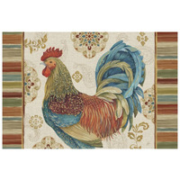 Rooster Rainbow IIA -Paper Art-20"x14"