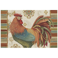 Rooster Rainbow IA -Paper Art-26"x18"