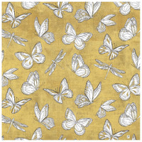 Color my World Butterfly Pattern Gold -Paper Art-26"x26"