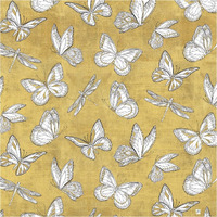 Color my World Butterfly Pattern Gold -Paper Art-38"x38"