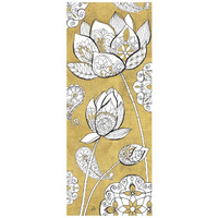 Color my World Lotus II Gold -Paper Art-18"x42"