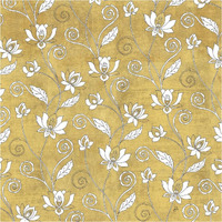 Color my World Lotus Pattern Gold -Paper Art-38"x38"