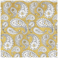 Color my World Paisley Pattern Gold -Paper Art-42"x42"