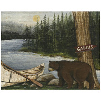 Northwoods Bear Crop -Paper Art-30"x24"