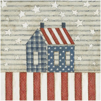 Americana Quilt V -Paper Art-32"x32"