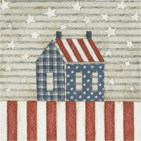 Americana Quilt V -Paper Art-38"x38"