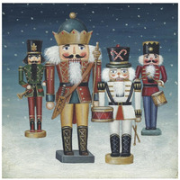 King Nutcrackers Snow -Paper Art-20"x20"