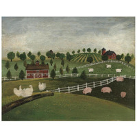 A Day at the Farm I -Paper Art-26"x20"