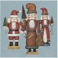 Santa Nutcrackers -Paper Art-42"x42"