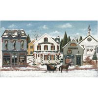 Christmas Village I -Paper Art-24"x14.76"