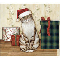 Christmas Kitty III -Paper Art-38&quotx33.68"