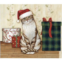 Christmas Kitty III -Paper Art-46&quotx40.72"