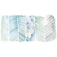 Watercolor Chevron Bright -Paper Art-26&quotx14"