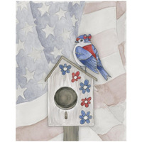 Americana Birdhouse VI -Paper Art-18"x22"