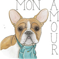 Puppy Love Frenchie Color -Paper Art-32&quotx32"