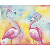 Bright Flamingos II -Paper Art-37"x30"